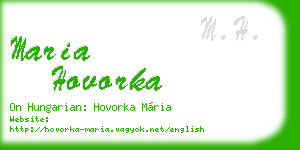maria hovorka business card